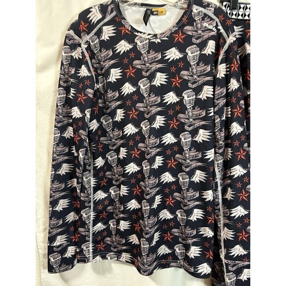 Pull In Dry Clim Pants Shirt Mens Large Quick-Dry Base Layer Rock n Roll Baby - Picture 6 of 8